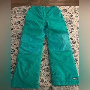 Kids Squall Snow Pants by Landed End - Teal green size 10